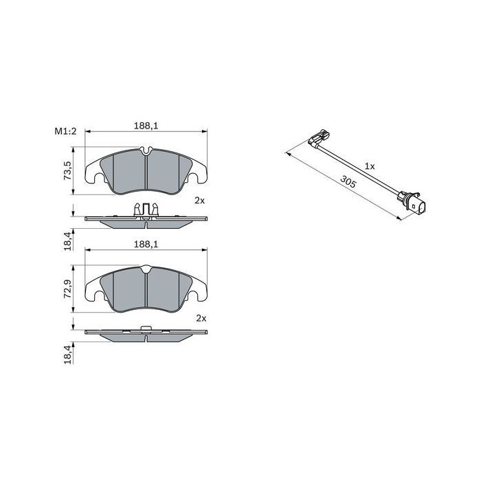 Гальмівні колодки Bosch 0 986 494 259