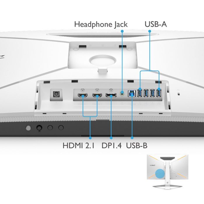 Монитор BenQ EX2710U WHITE (9H.LKTLA.TBE) изображение 7