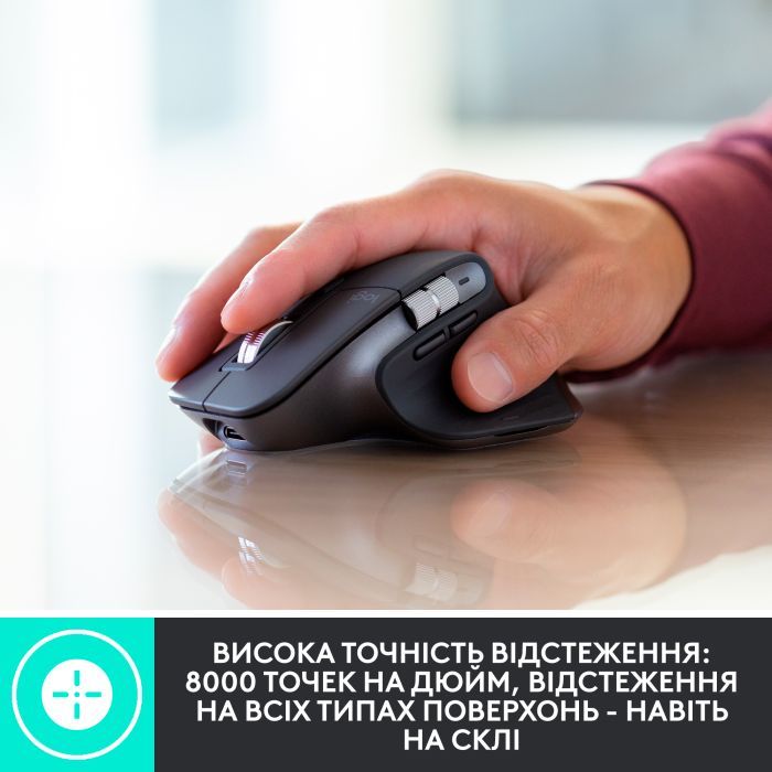 Мышка Logitech MX Master 3S for Business Performance Wireless/Bluetooth Graphite (910-006582) изображение 3