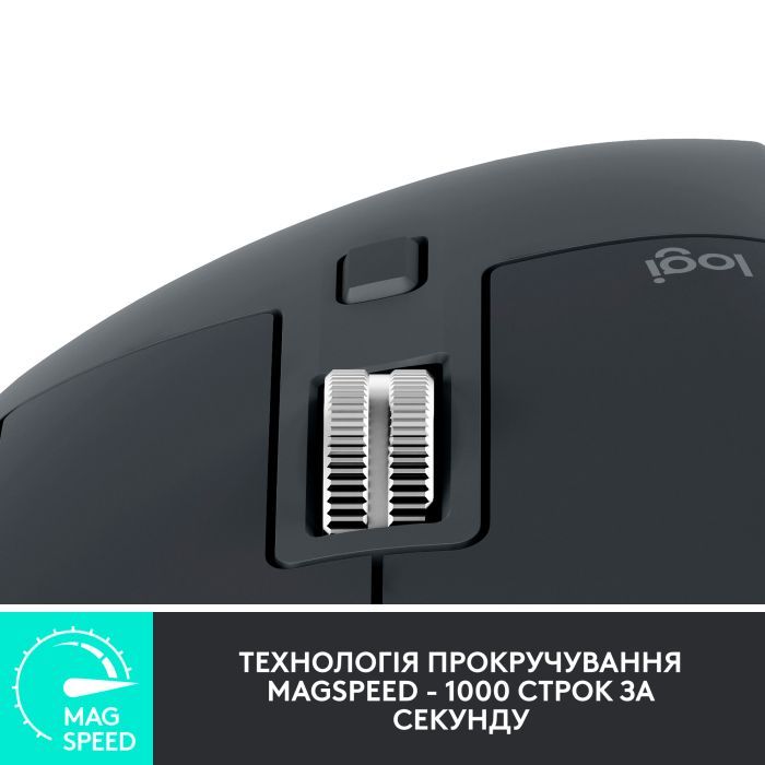 Мышка Logitech MX Master 3S for Business Performance Wireless/Bluetooth Graphite (910-006582) изображение 5