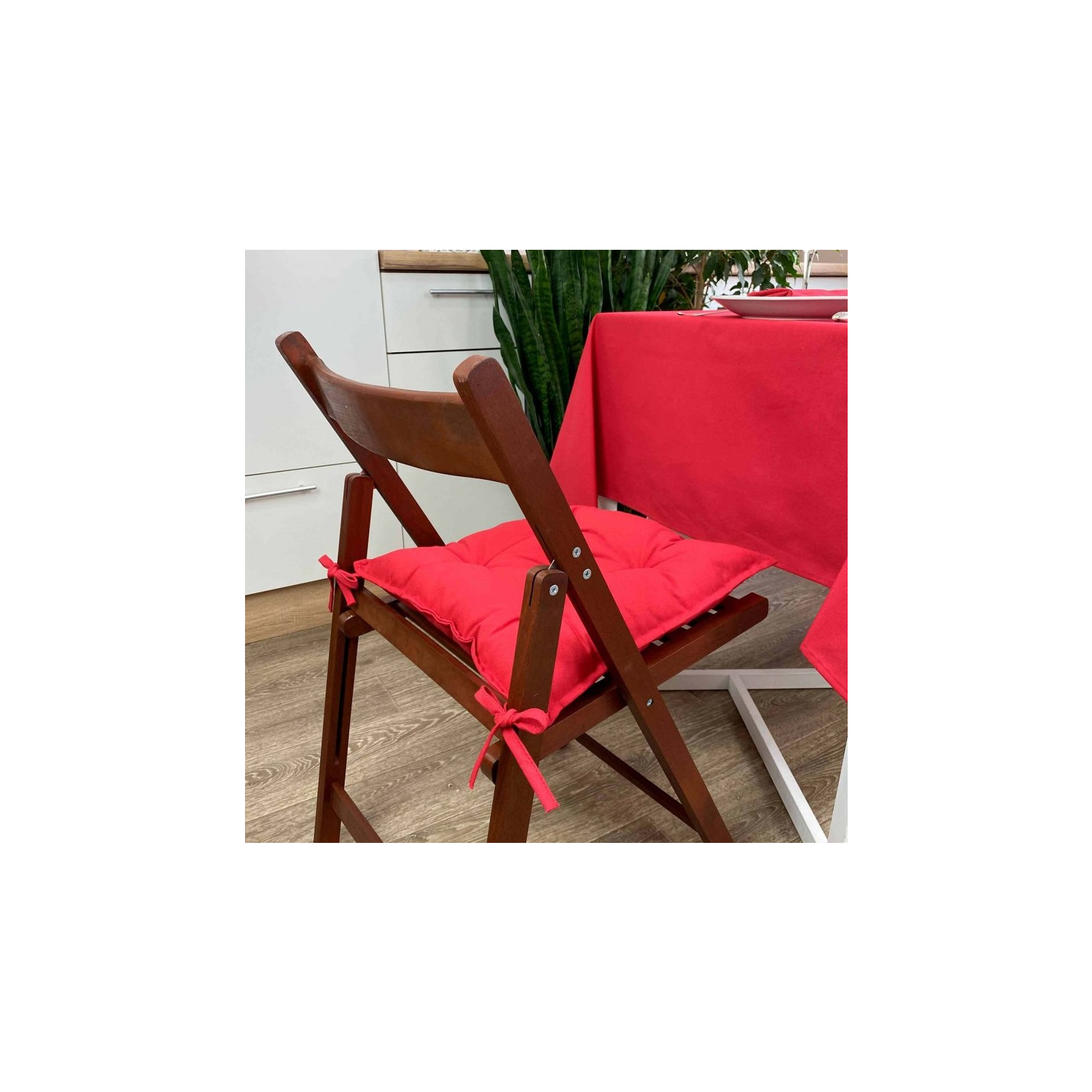 Подушка на стілець Прованс Червона 40х40 (4823093429406) зображення 3