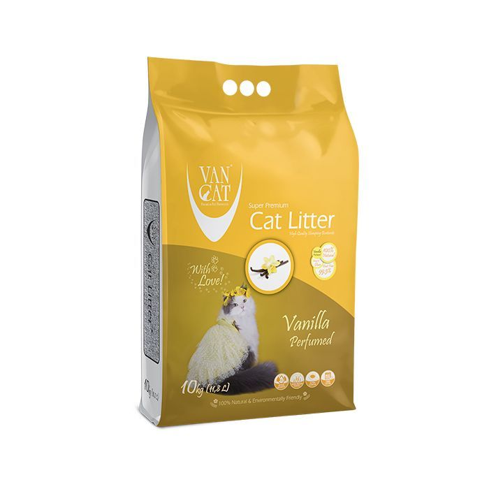 Наполнитель для туалета Van Cat Super Premium Quality Vanilla Бентонитовый комковочный 10 кг (8699245856392)