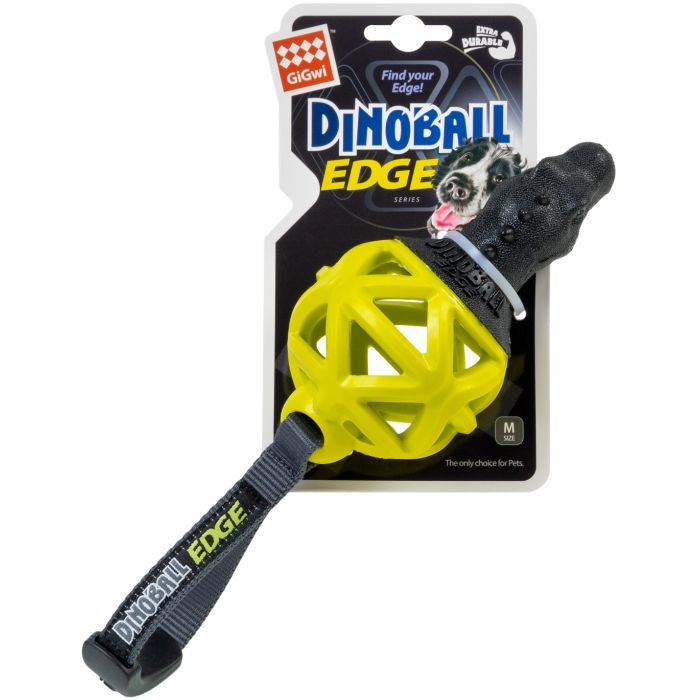 Игрушка для собак GiGwi Push to mute Динобол Т-рекс Эдж 28 см (2329) изображение 2