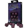 Набор кубиков для настольных игр Q-Workshop Call of Cthulhu 7th Edition Black magenta Dice Set (SCTR3P) изображение 2