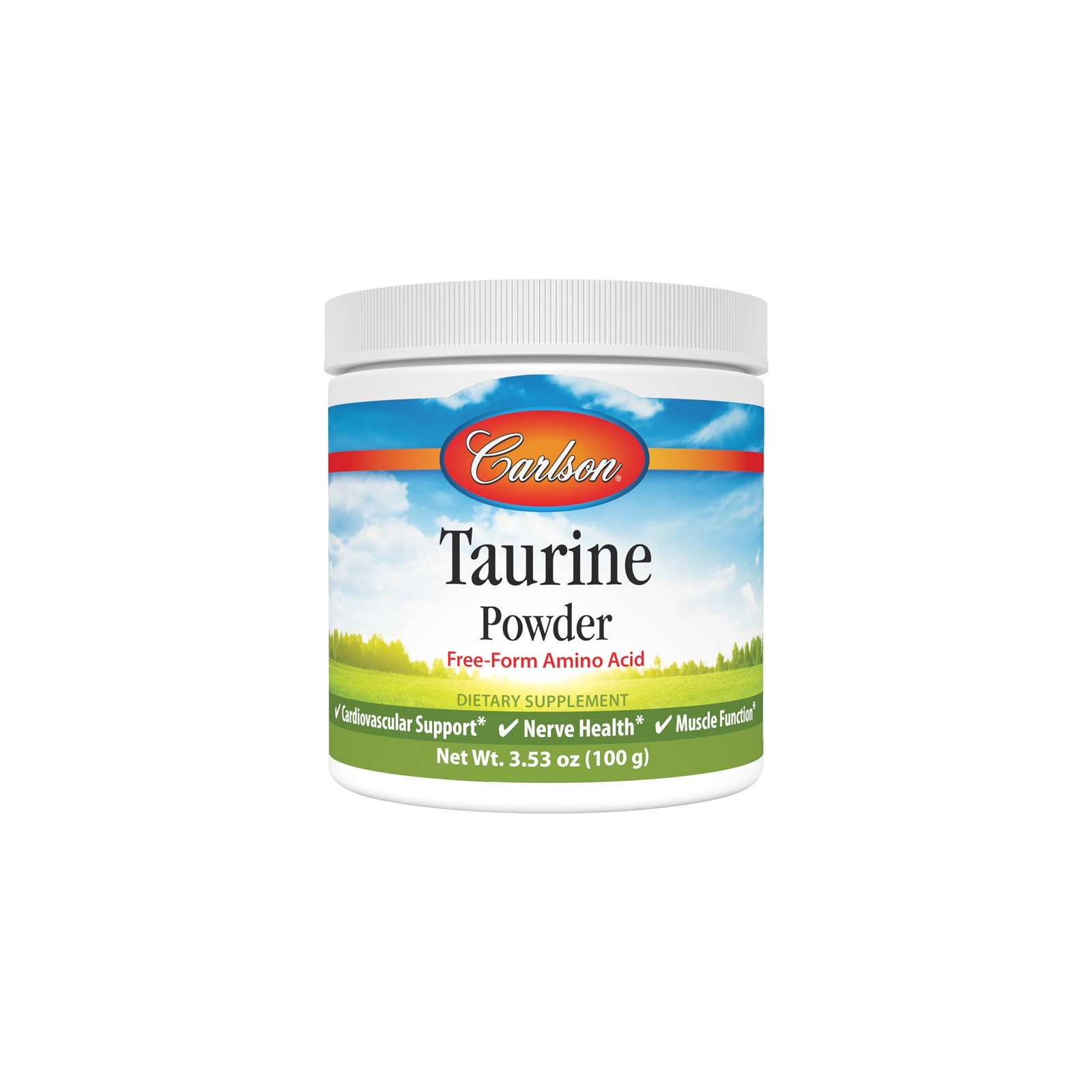 Аминокислота Carlson Таурин в порошке, Taurine, Amino Acid Powder, 100 гр (CL06945)