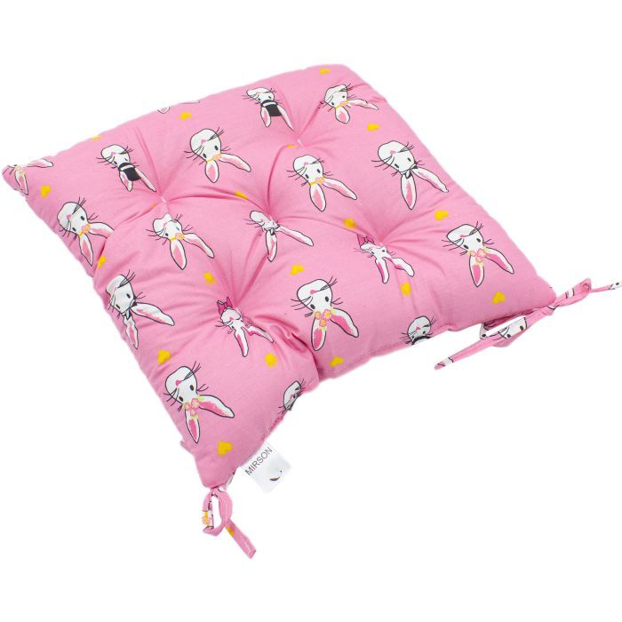 Подушка на стул MirSon Бязь 17-0528 Bunnies pink 40х40 см (2200006185574)