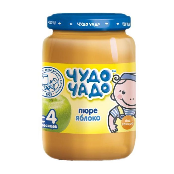 Детское пюре Чудо-Чадо яблоко без сахара 170 г (4820016251410)