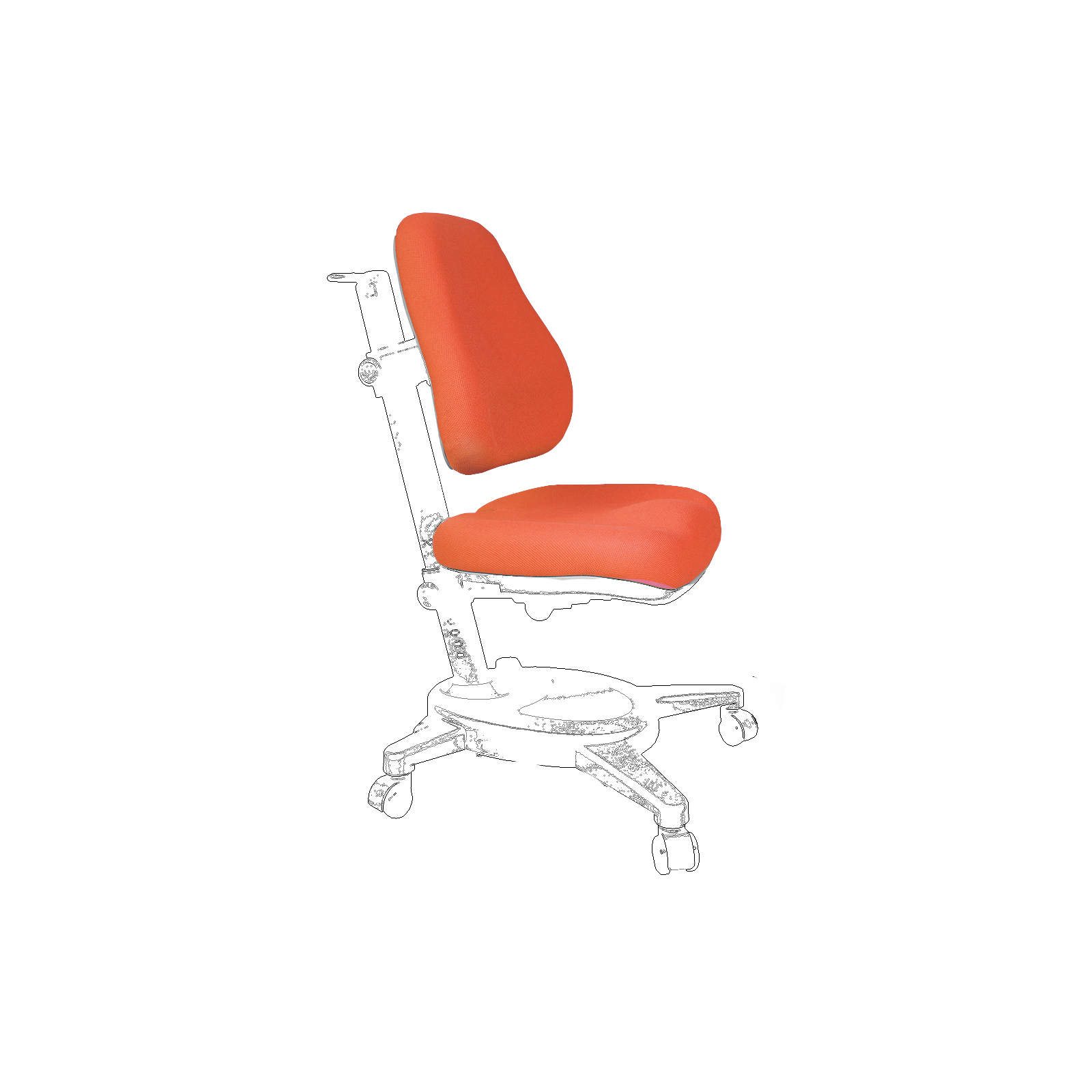Чохол для крісла Mealux Cambridge, Onyx, Onyx Mobi помаранчовий (Чехол KY (Y-410/418/110))