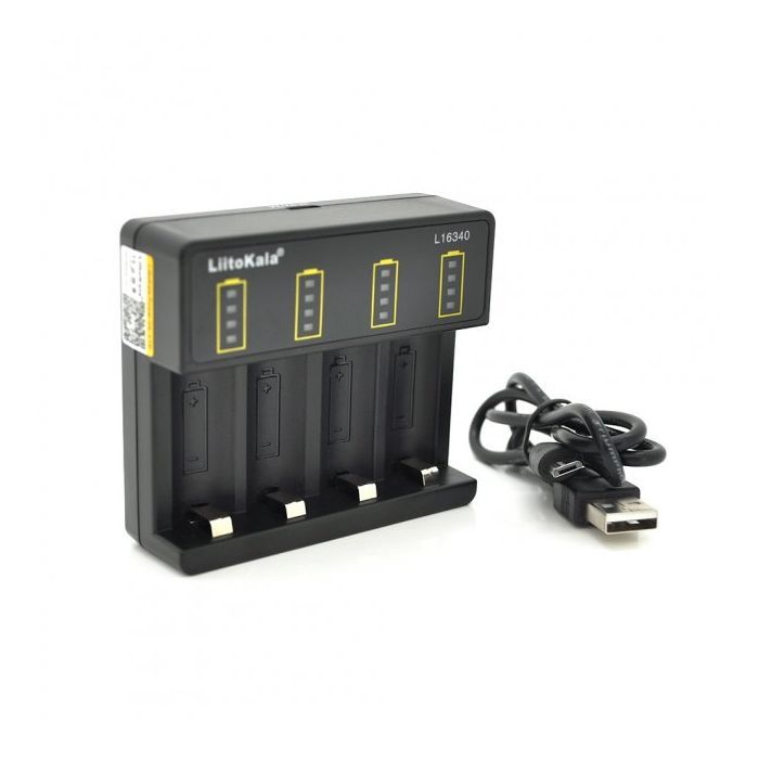 Зарядное устройство для аккумуляторов Liitokala 4 Slots, for Li-ion 3,7V accumulator, supply 5V/2A (Lii-16340)