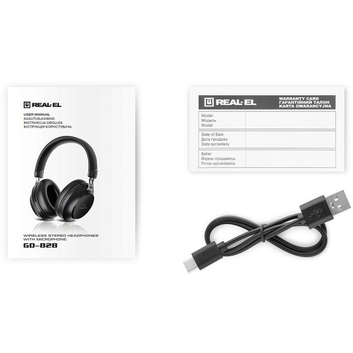 Наушники REAL-EL GD-828 Black изображение 9