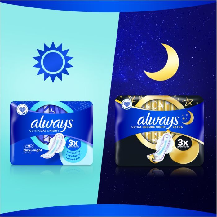 Гигиенические прокладки Always Ultra Day&Night (Размер 3) 40 шт. (8700216450287) изображение 5