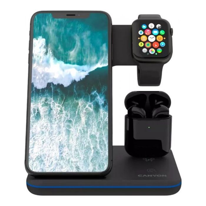 Зарядний пристрій Canyon WS-302 3in1 Wireless (CNS-WCS302B)