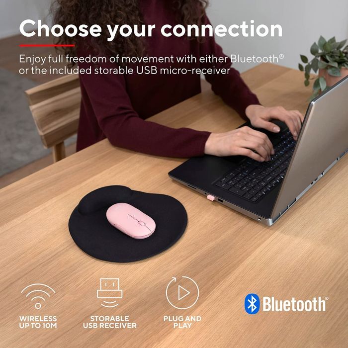 Мишка Trust Puck Wireless/Bluetooth Silent Blue (24126) зображення 11