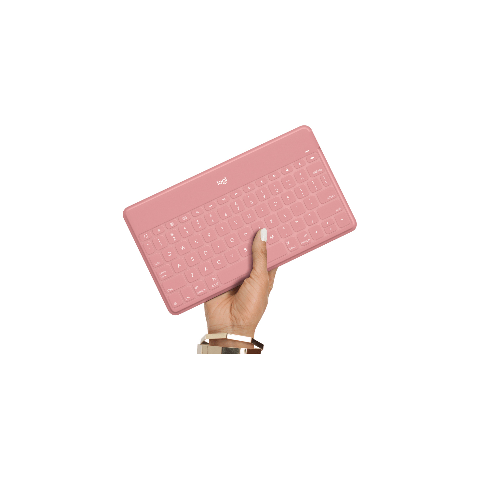 Клавиатура Logitech Keys-To-Go для iPhone iPad Apple TV Blush Pink (920-010122) изображение 5