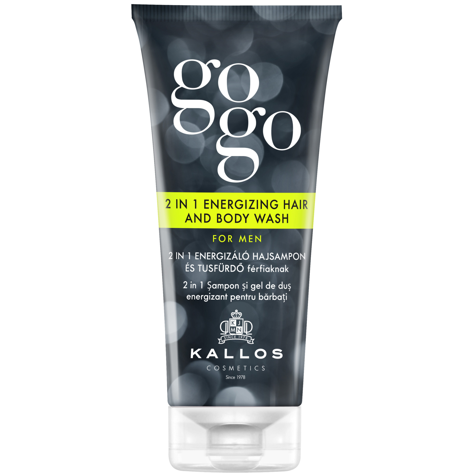Шампунь Kallos Cosmetics Gogo 2 in 1 Energizing Hair And Body Wash For Men 200 мл (5998889511166)