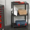 Стеллаж Plastmeccanica Universal Vent пластиковый 3 полки 60х30х95 см черный (5684) изображение 2