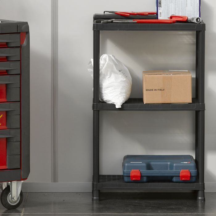 Стеллаж Plastmeccanica Universal Vent пластиковый 3 полки 60х30х95 см черный (5684) изображение 5