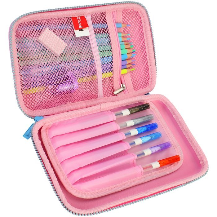 Пенал Cool For School с тиснением 1 отделение Фуксия (QT-5652-Rosered) изображение 2