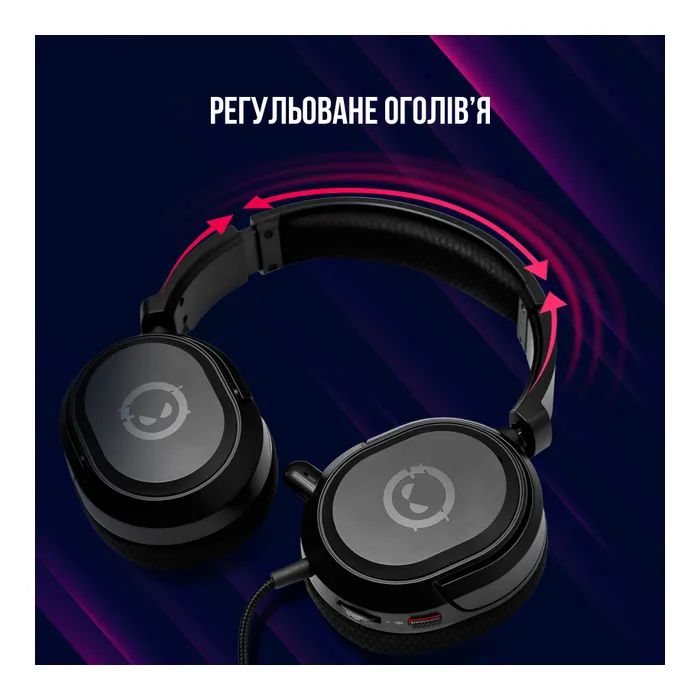 Наушники Lorgar Kaya 360 USB Black (LRG-GHS360) изображение 7