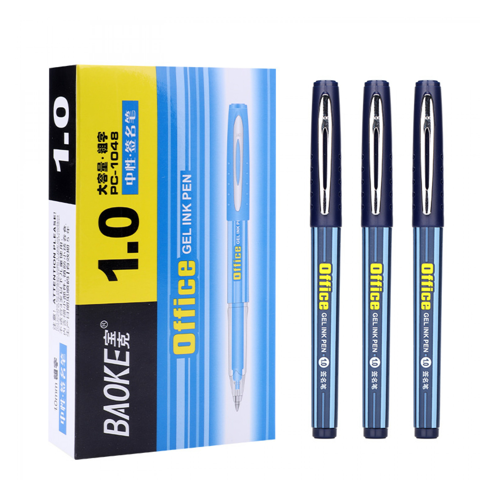Ручка гелева Baoke Office 1.0 мм, синя (PEN-BAO-PC1048-BL) зображення 4