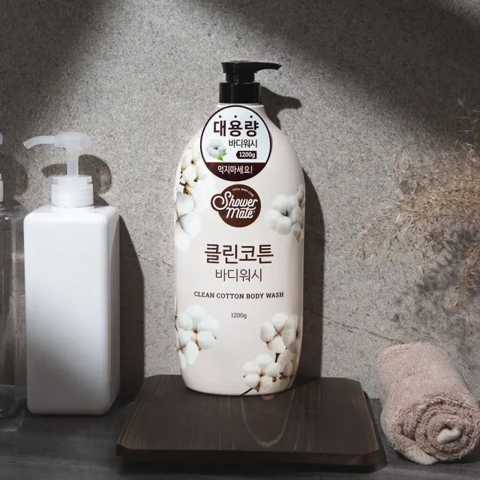 Гель для душа KeraSys Shower Mate Clean Cotton 1200 мл (8801046307458) изображение 2
