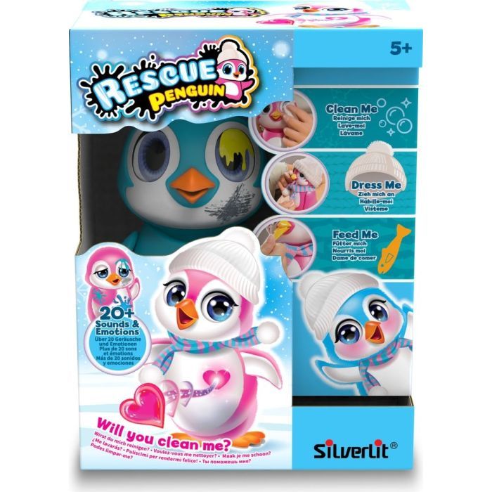 Интерактивная игрушка Silverlit Спаси пингвина голубая (88652)