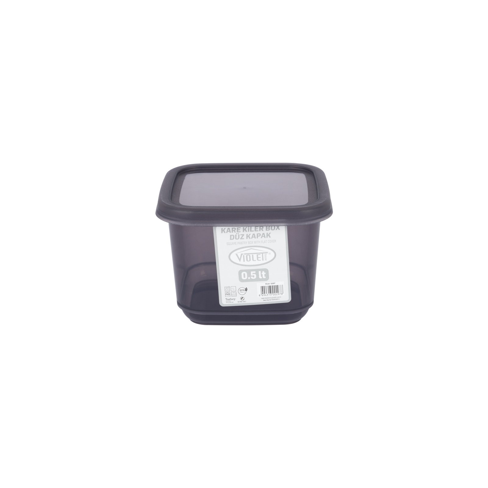 Емкость для сыпучих продуктов Violet House Transparent Black 0.5 л (0297 Transparent Black) изображение 2