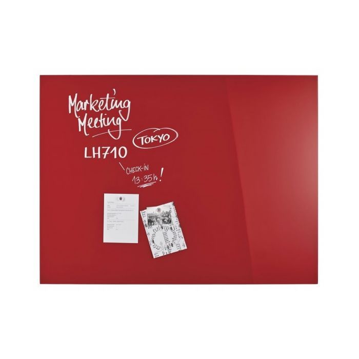 Офисная доска Magnetoplan стеклянная магнитно-маркерная 1200x900 красная Glassboard-Red (13404006) изображение 5