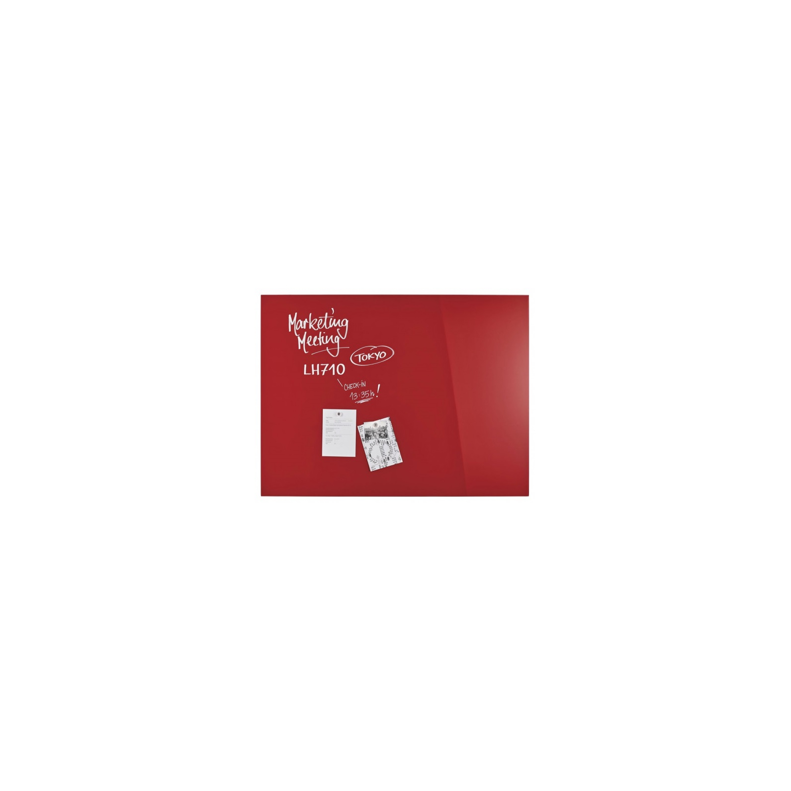 Офісна дошка Magnetoplan скляна магнітно-маркерна 1200x900 червона Glassboard-Red (13404006) зображення 5