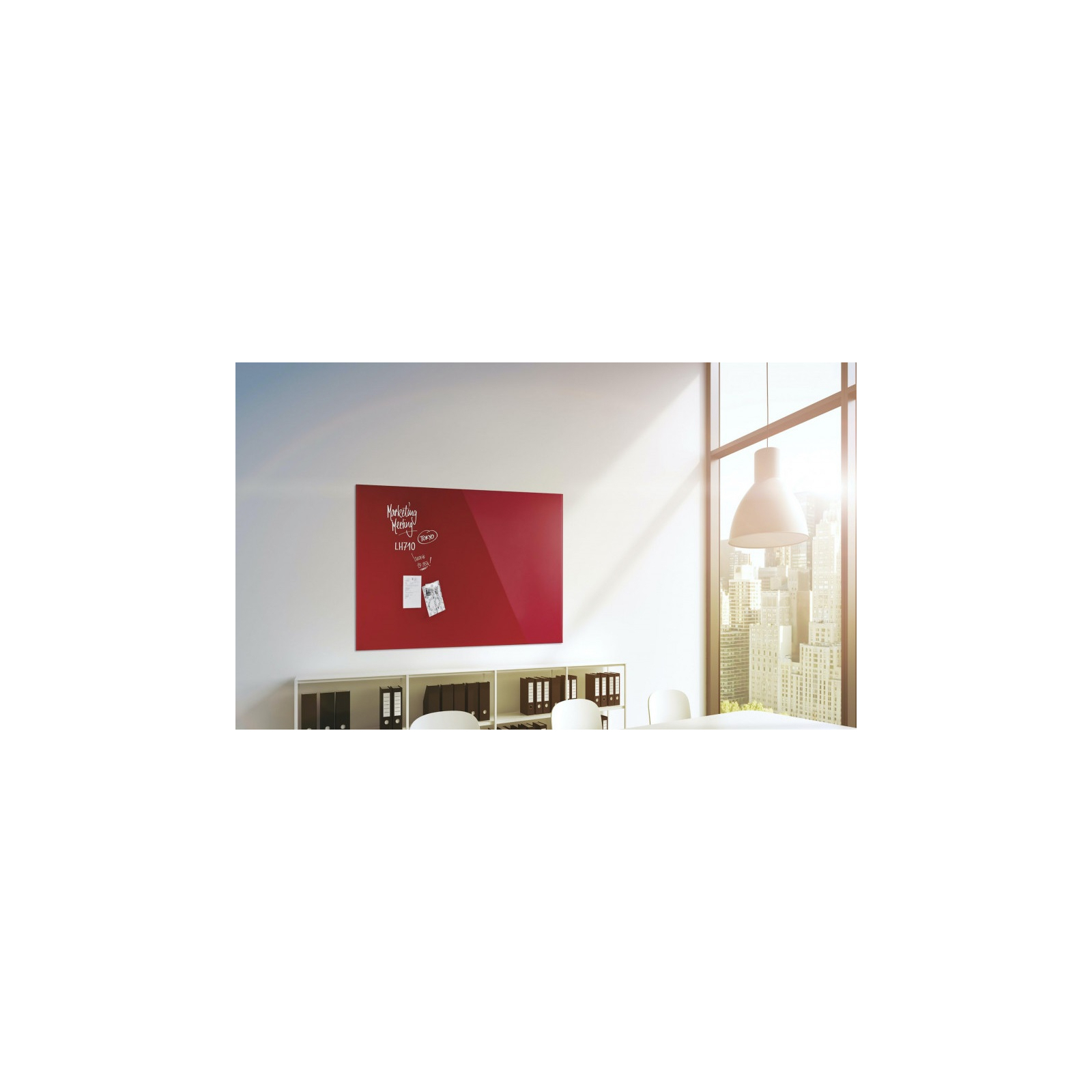 Офисная доска Magnetoplan стеклянная магнитно-маркерная 1200x900 красная Glassboard-Red (13404006) изображение 7