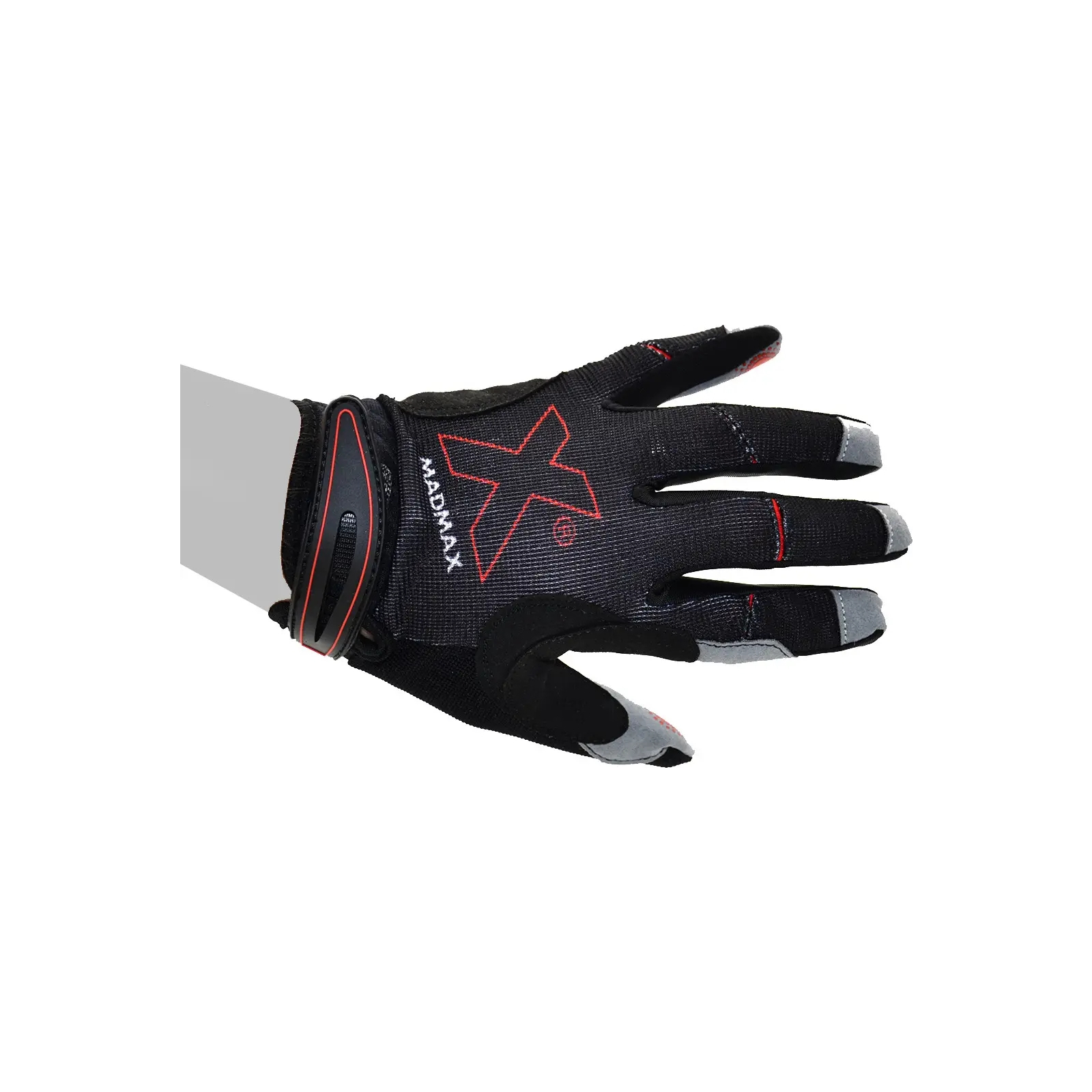 Перчатки для фитнеса MadMax MXG-103 X Gloves Black/Grey L (MXG-103-BLK_L) изображение 8