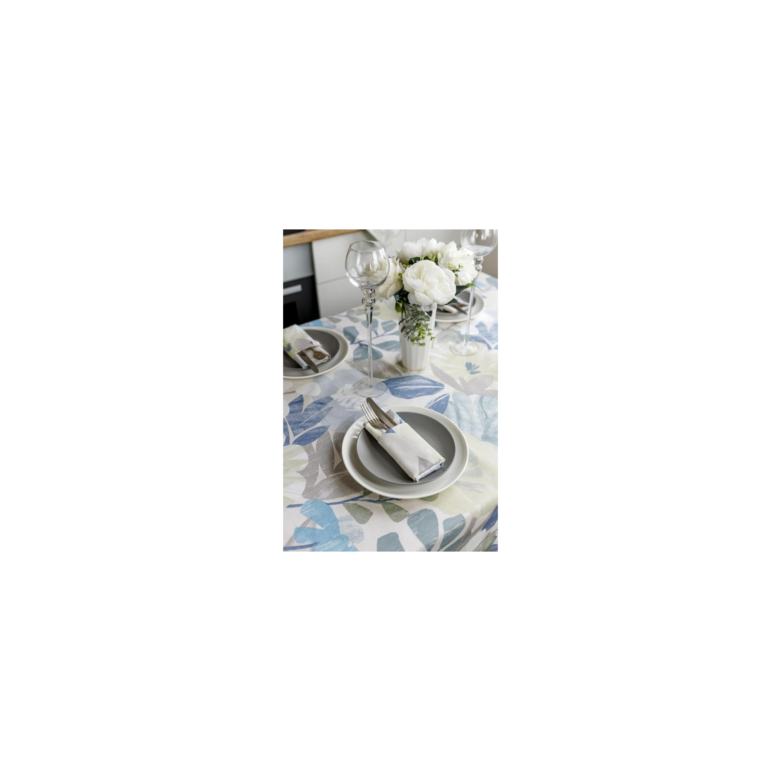 Скатертина Прованс Блакитні Квіти 136х180 см (4823093449671) зображення 5