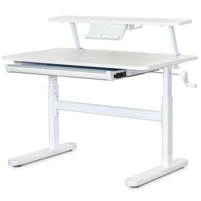 Парта ErgoKids с полкой S50 XL White (TH-210 W + BD-S50 XL)