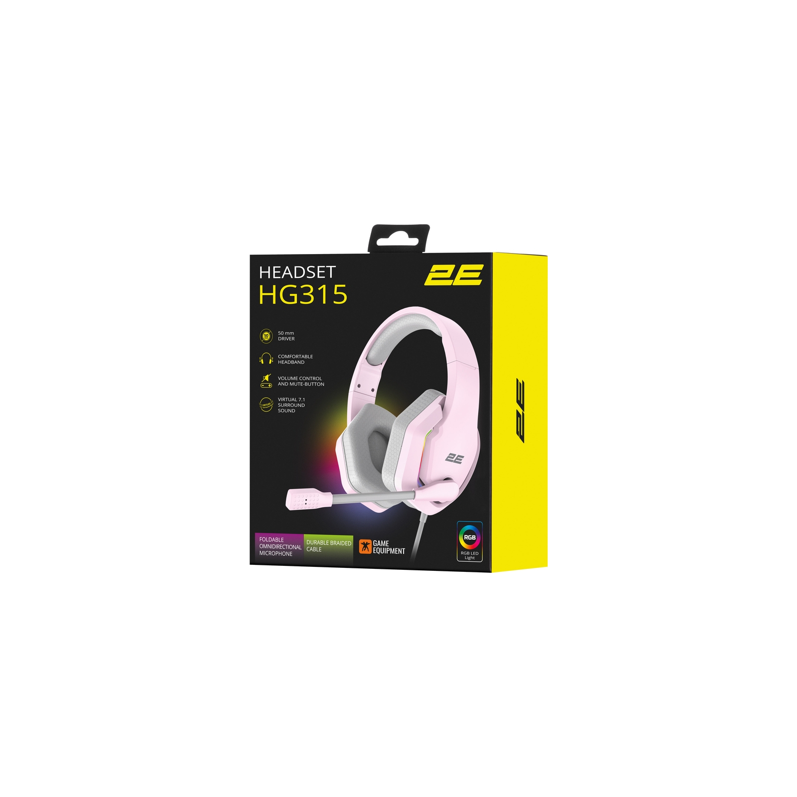 Наушники 2E Gaming HG315 RGB USB 7.1 Pink (2E-HG315PK-7.1) изображение 9