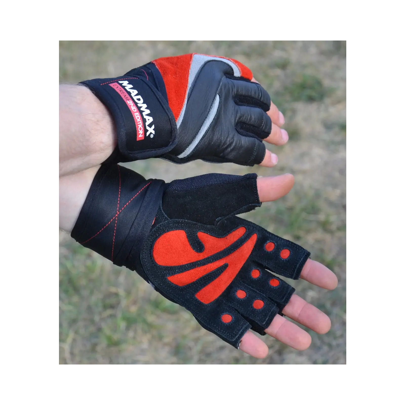 Перчатки для фитнеса MadMax MFG-568 Extreme 2nd edition Black/Red S (MFG-568_S) изображение 7
