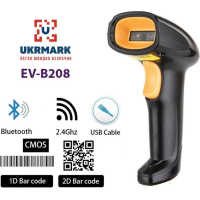 Photos - Scanner UKRMARK Сканер штрих-коду  EV-B208 2D, Bluetooth, USB  900503 (900503)