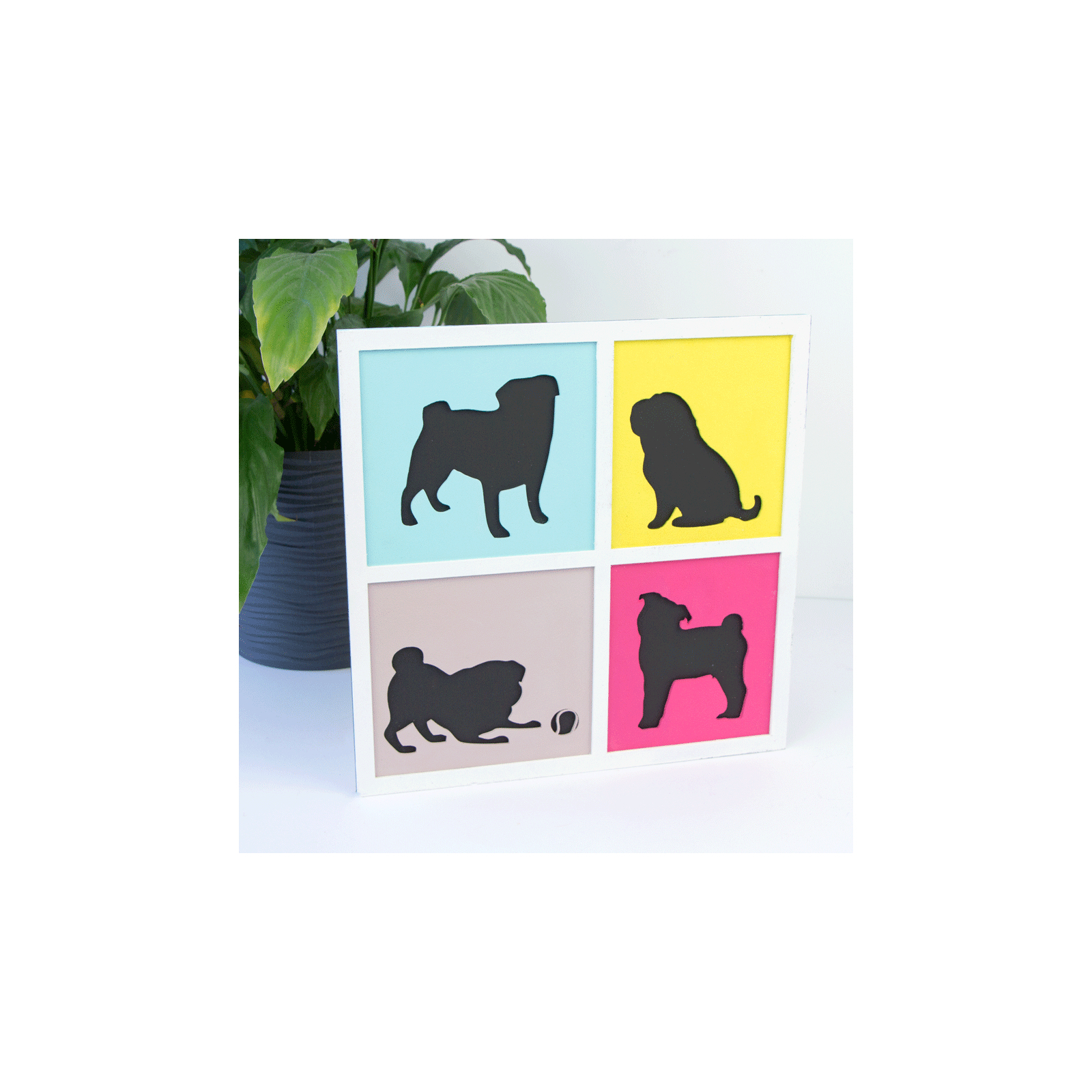 Набор для творчества Rosa Talent 3D 4 Dogs ДВП грунтованное, 3 слоя, 30 х 30 см (4823098528890) изображение 4