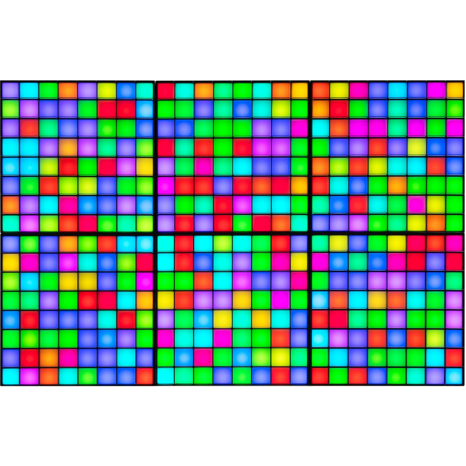 Гирлянда Twinkly Smart LED Squares 1+5 RGB, Gen II, IP20, 16x16см, белый (TWQ064STW-07-BEU) изображение 9