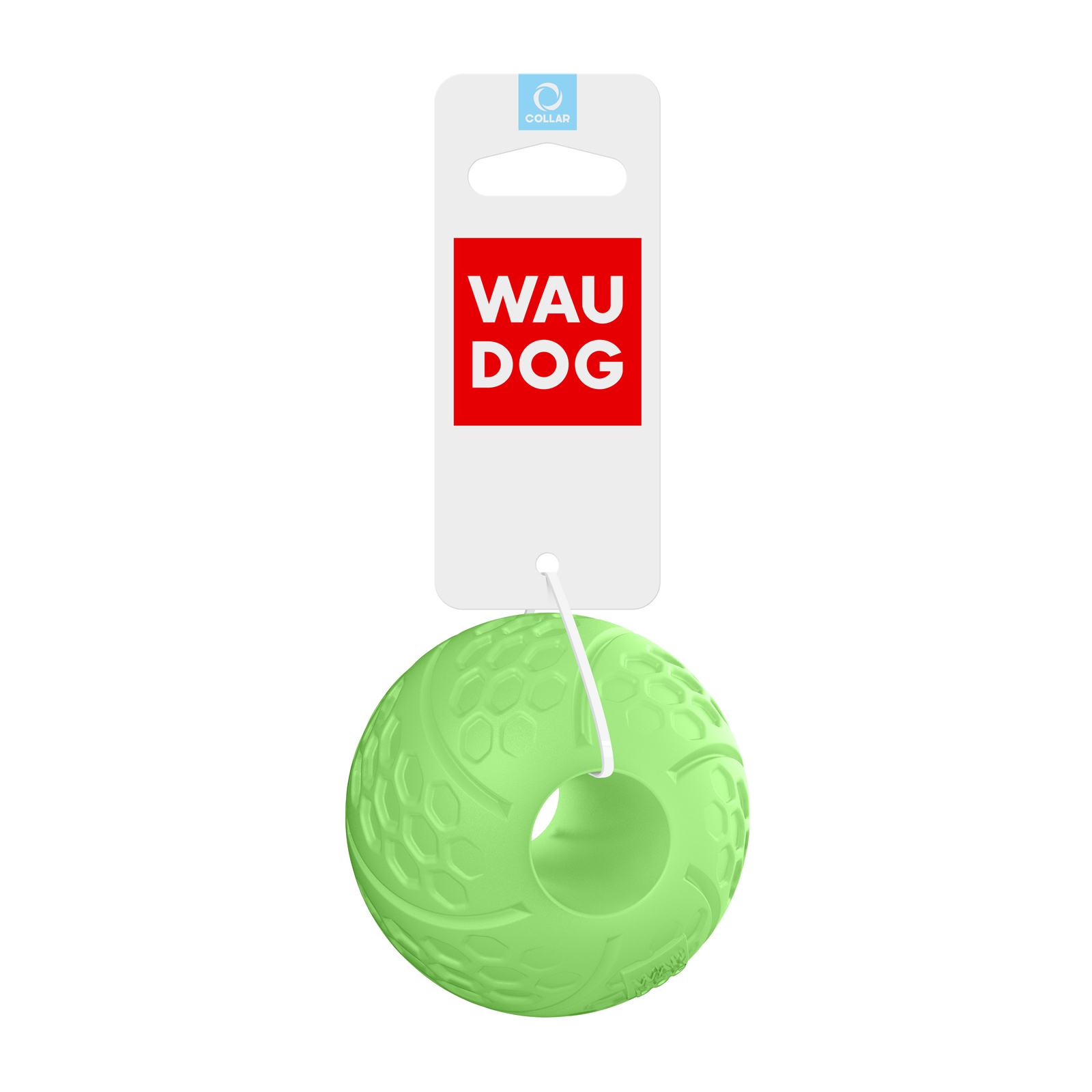 Игрушка для собак WAUDOG Fun Мячик светонакопительный с отверстием для лакомства 7 см (6209) изображение 3