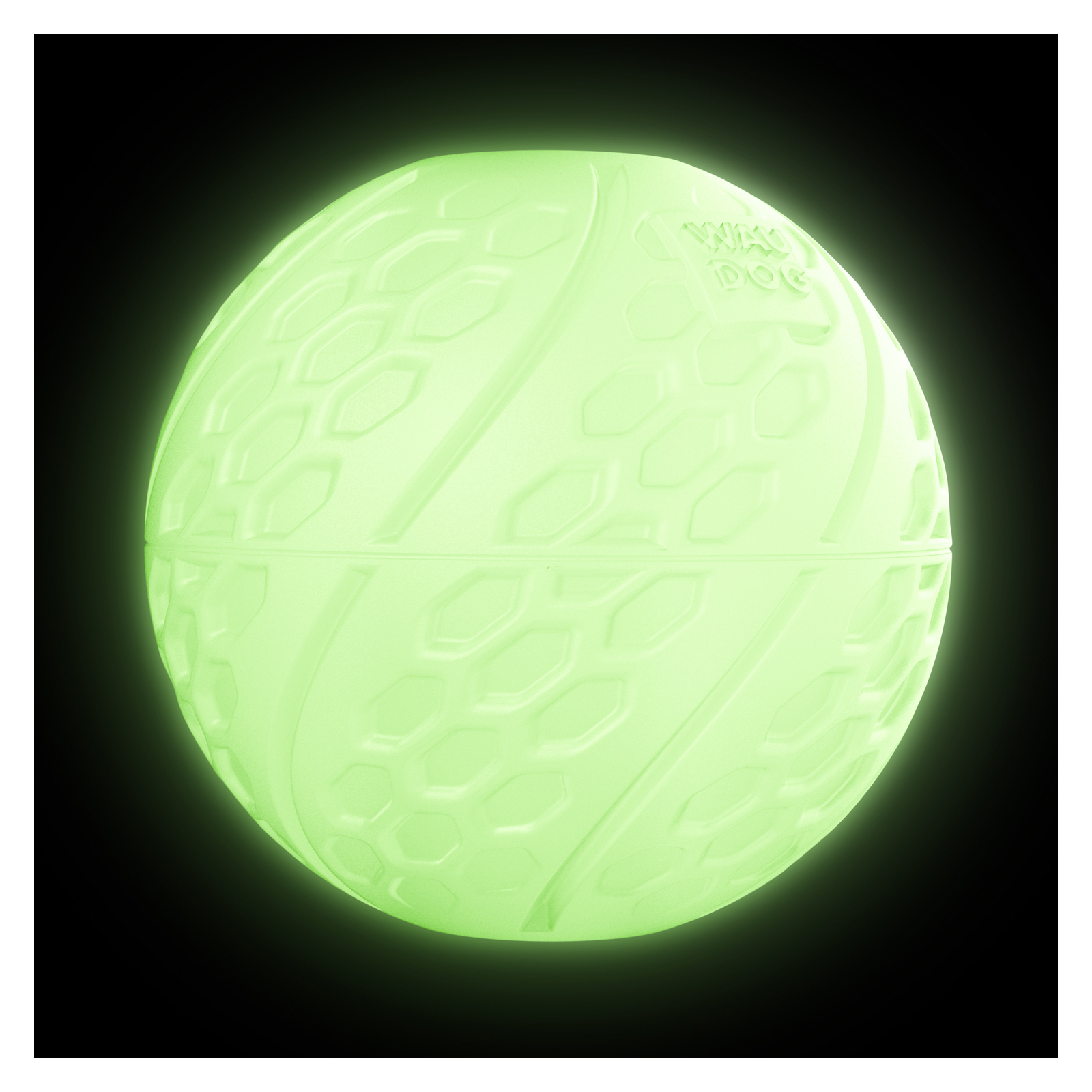 Игрушка для собак WAUDOG Fun Мячик светонакопительный с отверстием для лакомства 7 см (6209) изображение 4