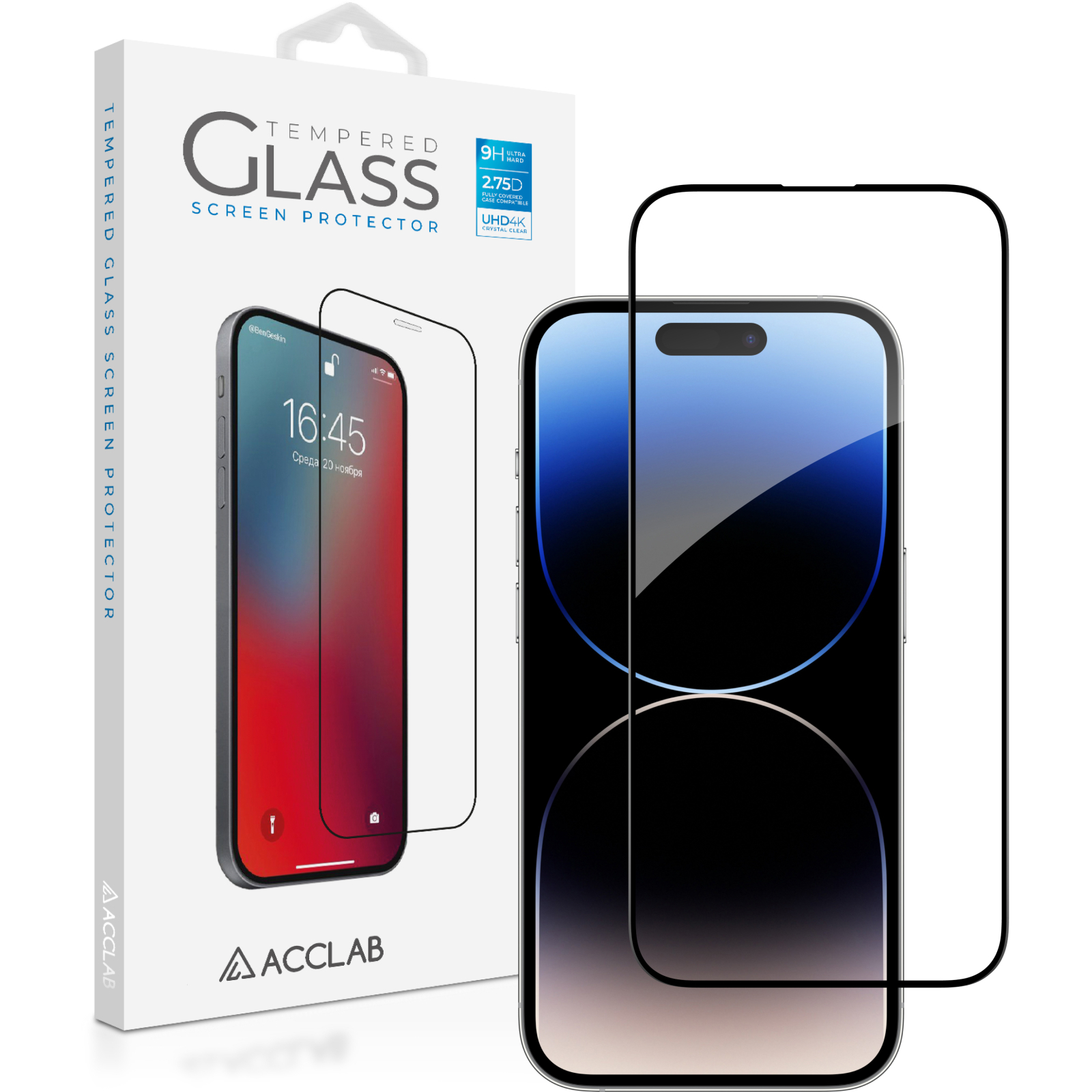 Стекло защитное ACCLAB Full Glue Apple iPhone 14 Pro Max (1283126541988) изображение 7