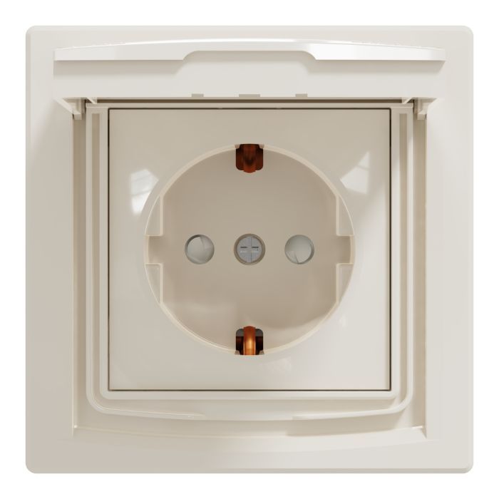 Розетка Schneider Electric ASFORA IP44, антрацит (EPH3100371)