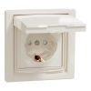 Розетка Schneider Electric ASFORA з кришкою IP44, крем (EPH3100323) изображение 2