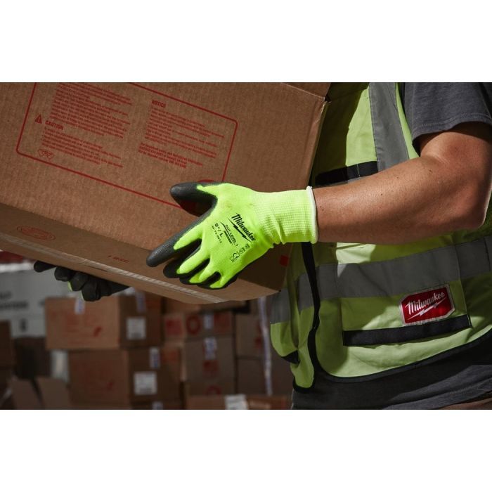 Защитные перчатки Milwaukee Hi-Vis Cut размер XXL/11, 12 пар (4932492917) изображение 3