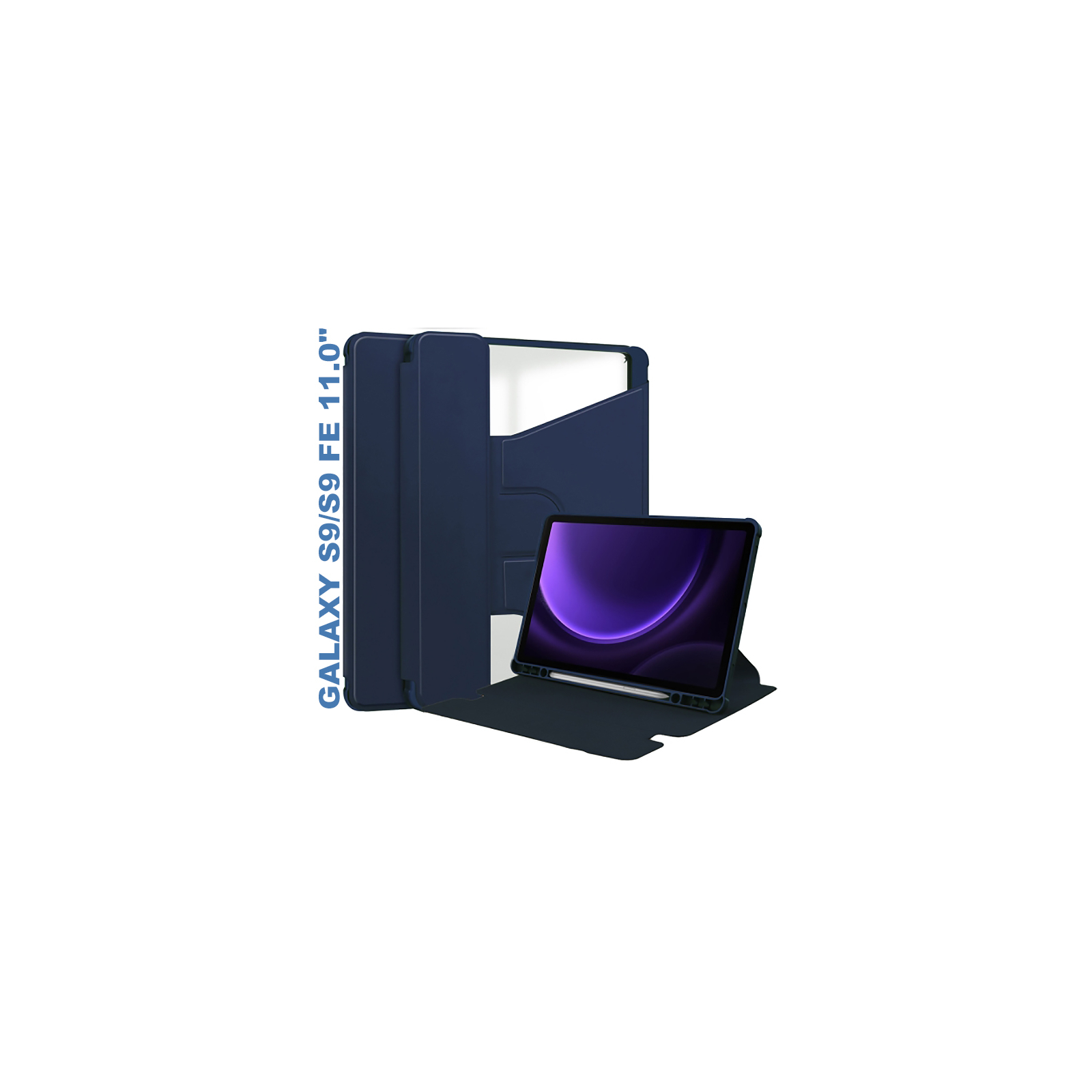 Чехол для планшета BeCover 360° Rotatable Samsung Tab S9 (SM-X710/SM-X716)/S9 FE (SM-X510/SM-X516B) 11.0" Deep Blue (710433)