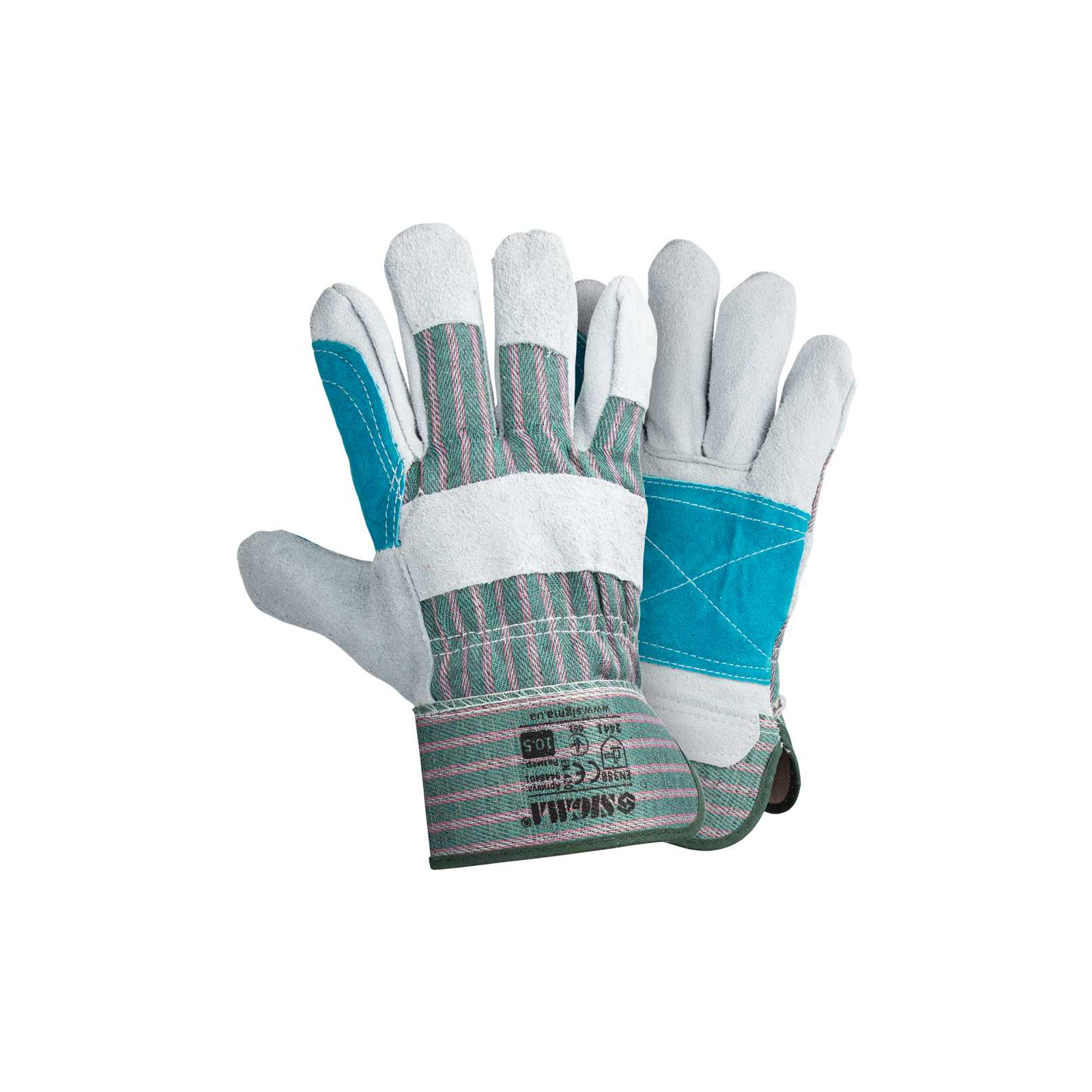 Защитные перчатки Sigma комбинированные замшевые р10.5, класс ВС (усиленная ладонь) (9448401)