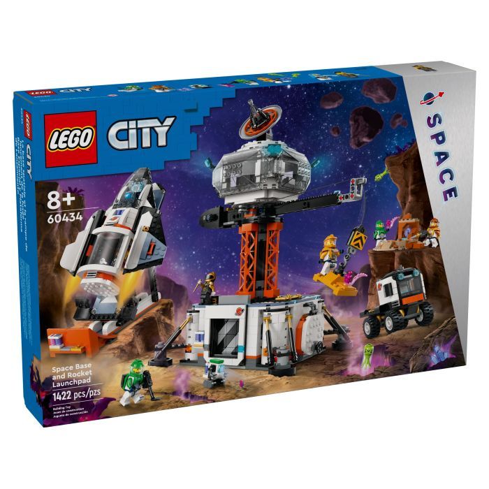 Конструктор LEGO City Космическая база и стартовая площадка для ракеты 1422 деталей (60434)