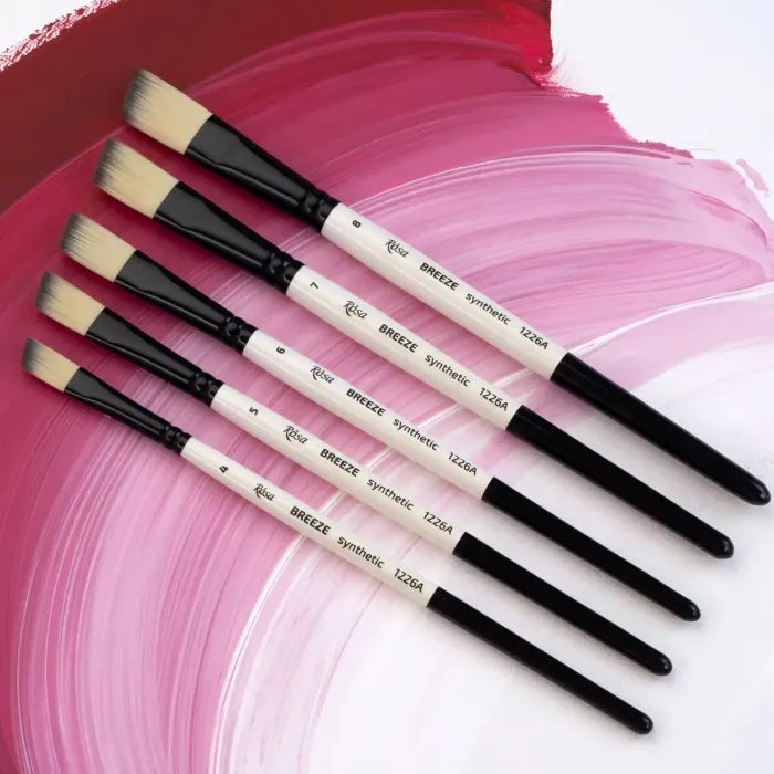 Пензлик для малювання Rosa Синтетика овальна, BREEZE 1226FR, №7 (4823098535591) зображення 6