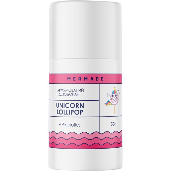 Дезодорант Mermade Unicorn Lolipop Парфюмированный с пробиотиком 50 г (4820241302772)