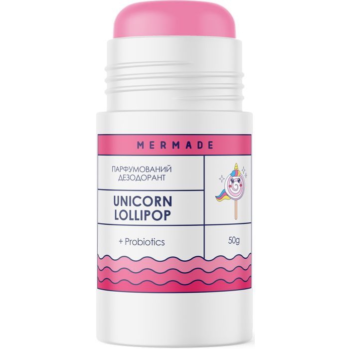 Дезодорант Mermade Unicorn Lolipop Парфюмированный с пробиотиком 50 г (4820241302772) изображение 3